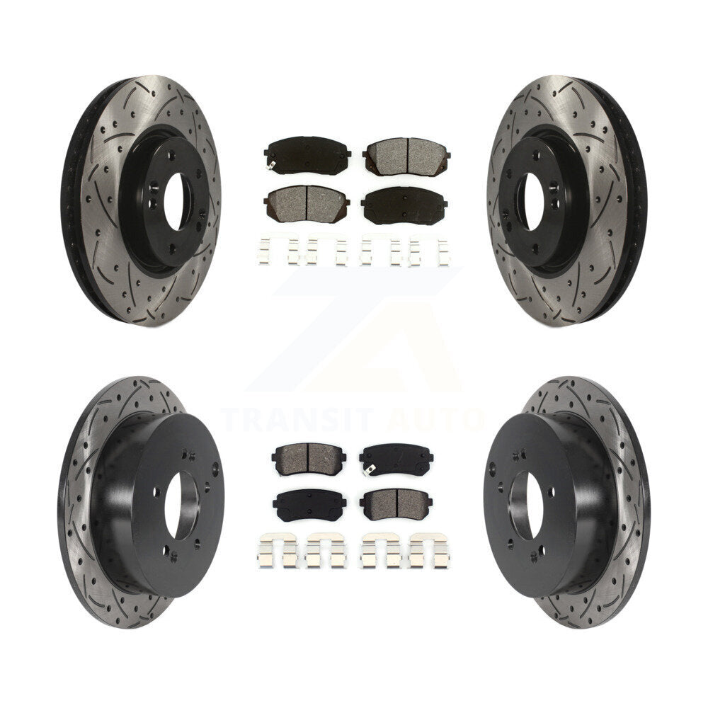 Transit Auto KDS-100730 Disc Brake Kit for 2010-2016 Hyundai Tucson, Kia Sportage - Front and Rear