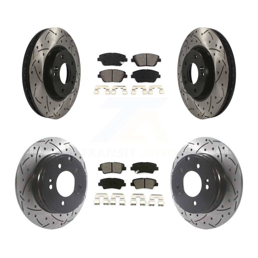 Transit Auto KDS-100732 Disc Brake Kit for 2011-2016 Kia Optima, Hyundai Sonata - Front and Rear