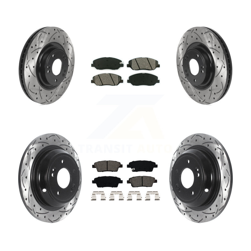 Transit Auto KDS-100741 Disc Brake Kit for 2012 Hyundai Genesis - Front and Rear