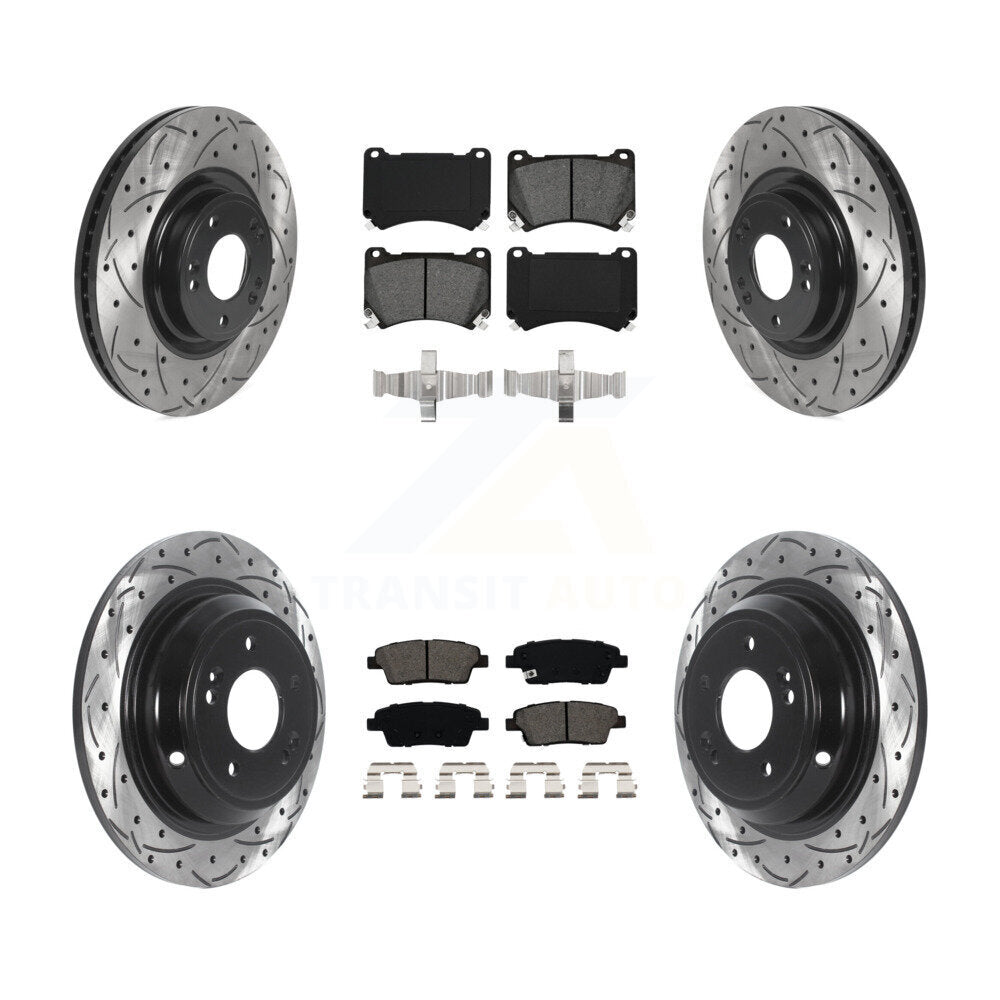 Transit Auto KDS-100743 Disc Brake Kit for 2010-2014 Hyundai Genesis - Front and Rear