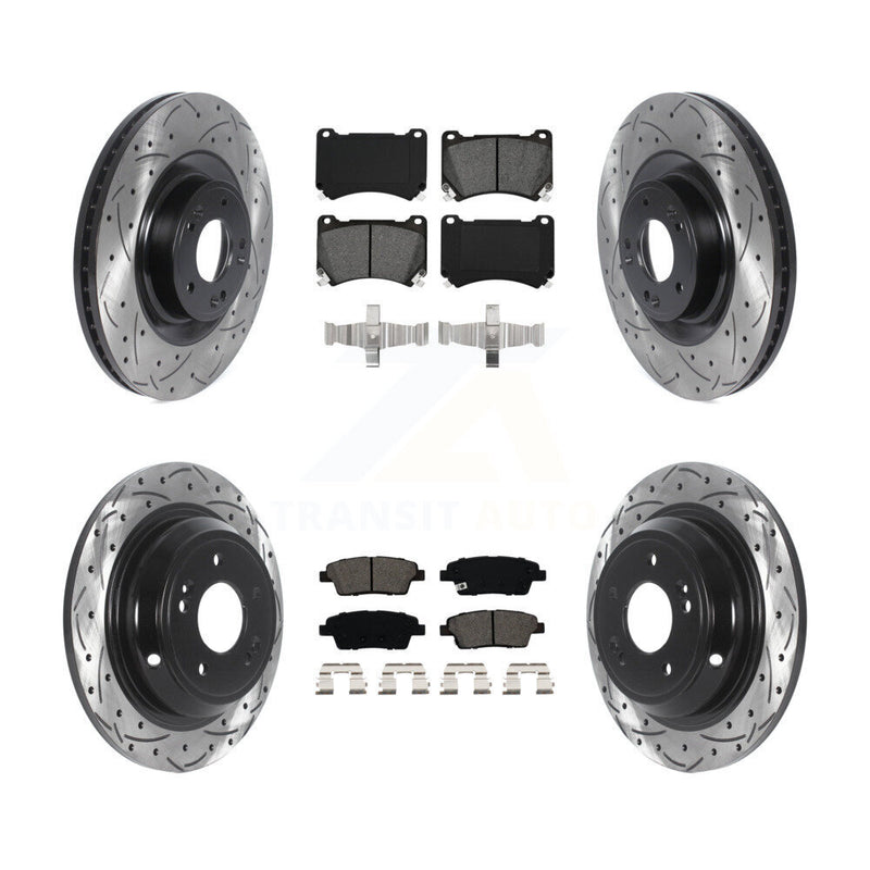 Transit Auto KDS-100749 Disc Brake Kit for 2012-2014 Hyundai Genesis - Front and Rear