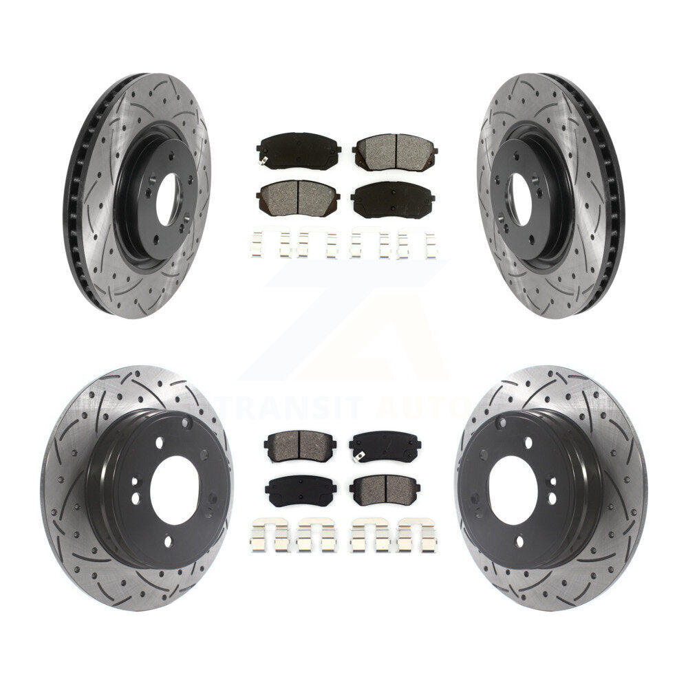Transit Auto KDS-100752 Disc Brake Kit for 2014-2017 Hyundai Tucson, Kia Cadenza - Front and Rear