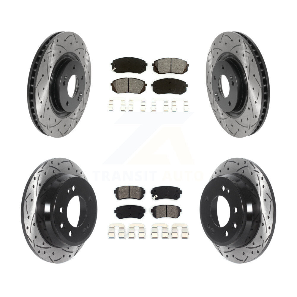 Transit Auto KDS-100753 Disc Brake Kit for 2015 Hyundai Tucson - Front and Rear