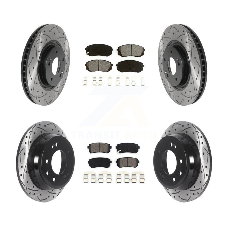 Transit Auto KDS-100753 Disc Brake Kit for 2015 Hyundai Tucson - Front and Rear