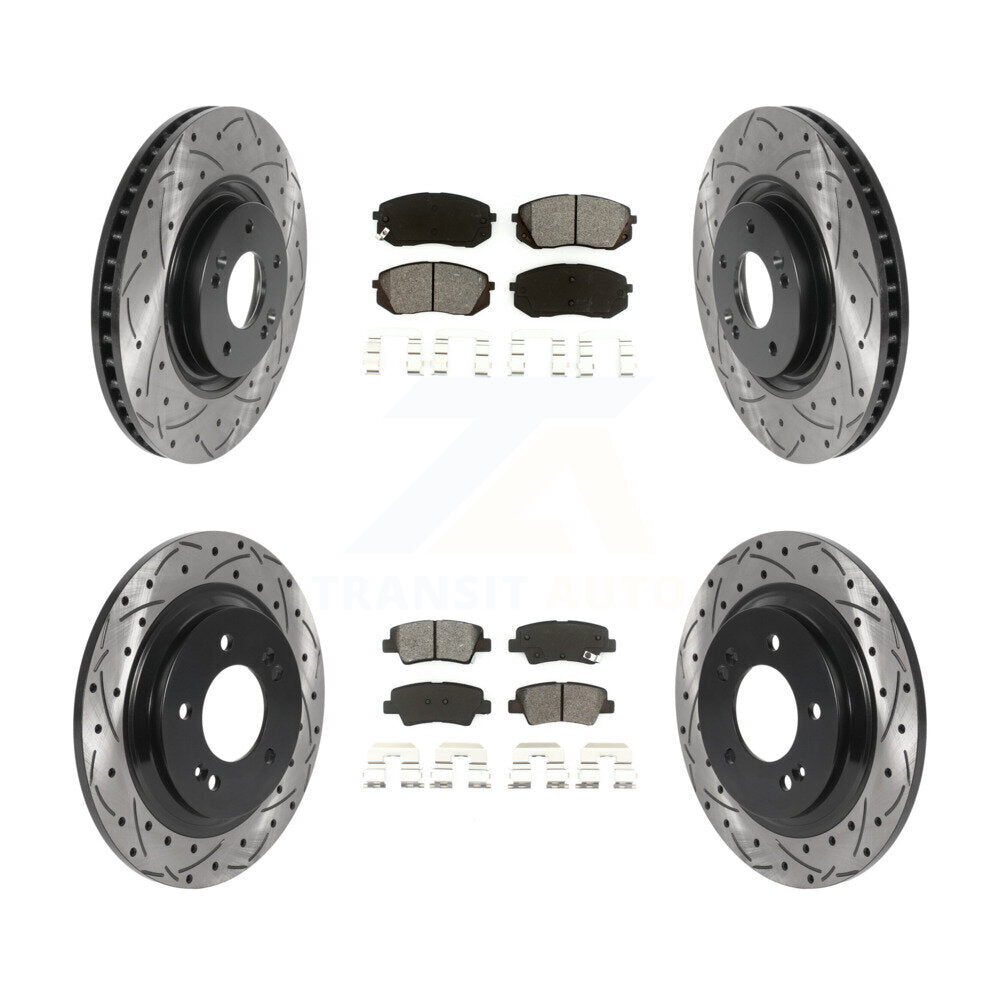 Transit Auto KDS-100754 Disc Brake Kit for 2014-2016 Hyundai Sonata, Kia Cadenza - Front and Rear