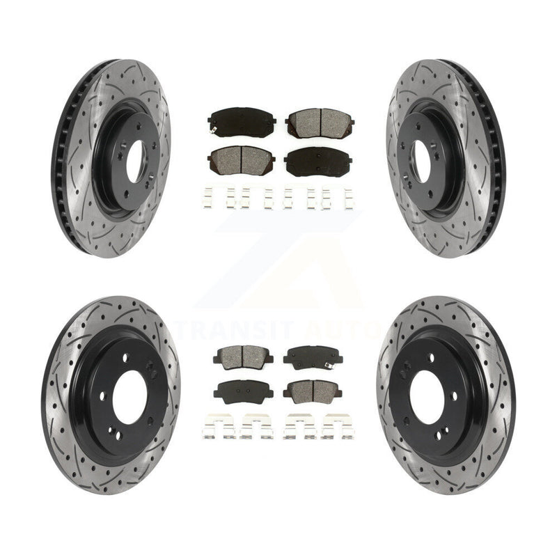 Transit Auto KDS-100754 Disc Brake Kit for 2014-2016 Hyundai Sonata, Kia Cadenza - Front and Rear