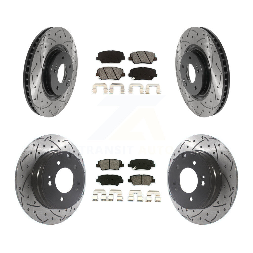 Transit Auto KDS-100757 Disc Brake Kit for 2012-2017 Hyundai Azera - Front and Rear