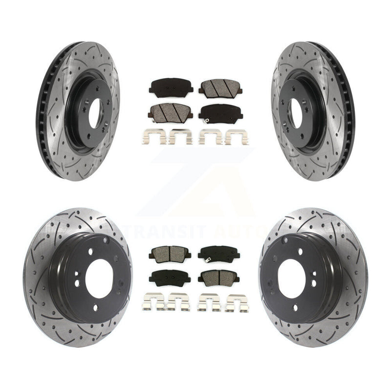 Transit Auto KDS-100757 Disc Brake Kit for 2012-2017 Hyundai Azera - Front and Rear