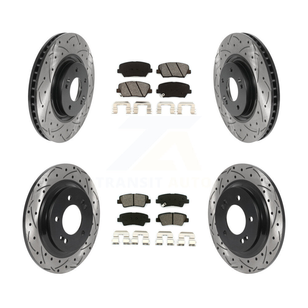 Transit Auto KDS-100758 Disc Brake Kit for 2016-2017 Hyundai Azera - Front and Rear