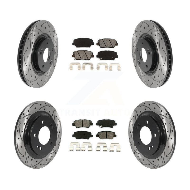 Transit Auto KDS-100758 Disc Brake Kit for 2016-2017 Hyundai Azera - Front and Rear