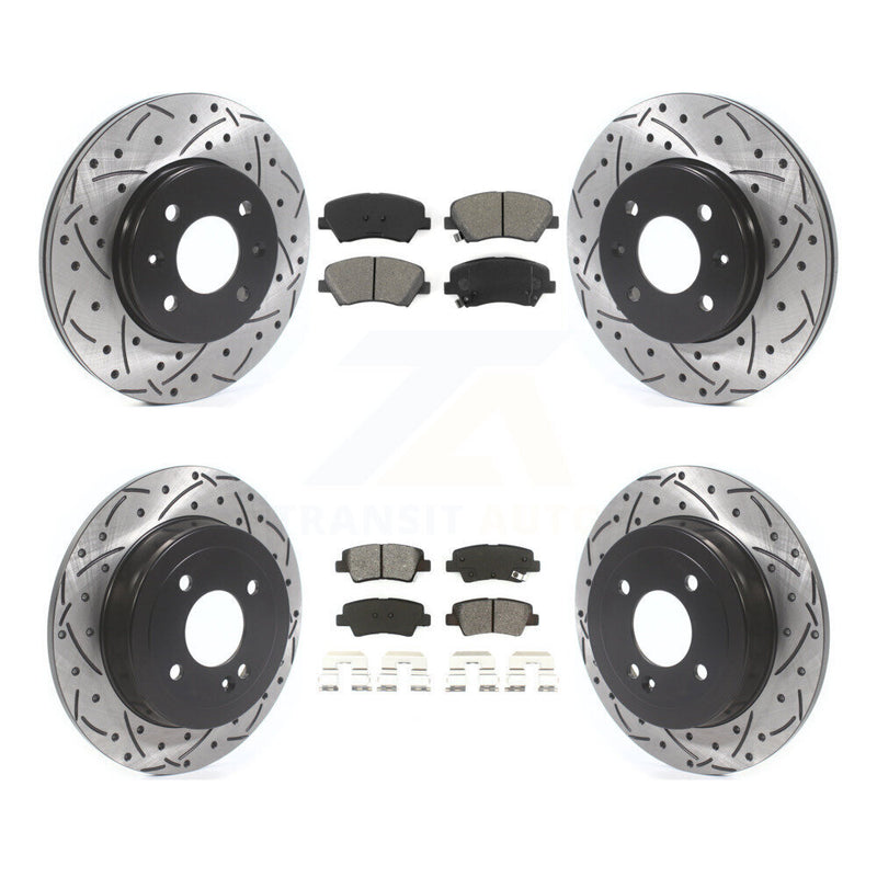 Transit Auto KDS-100767 Disc Brake Kit for 2012-2018 Kia Rio, Hyundai Accent - Front and Rear