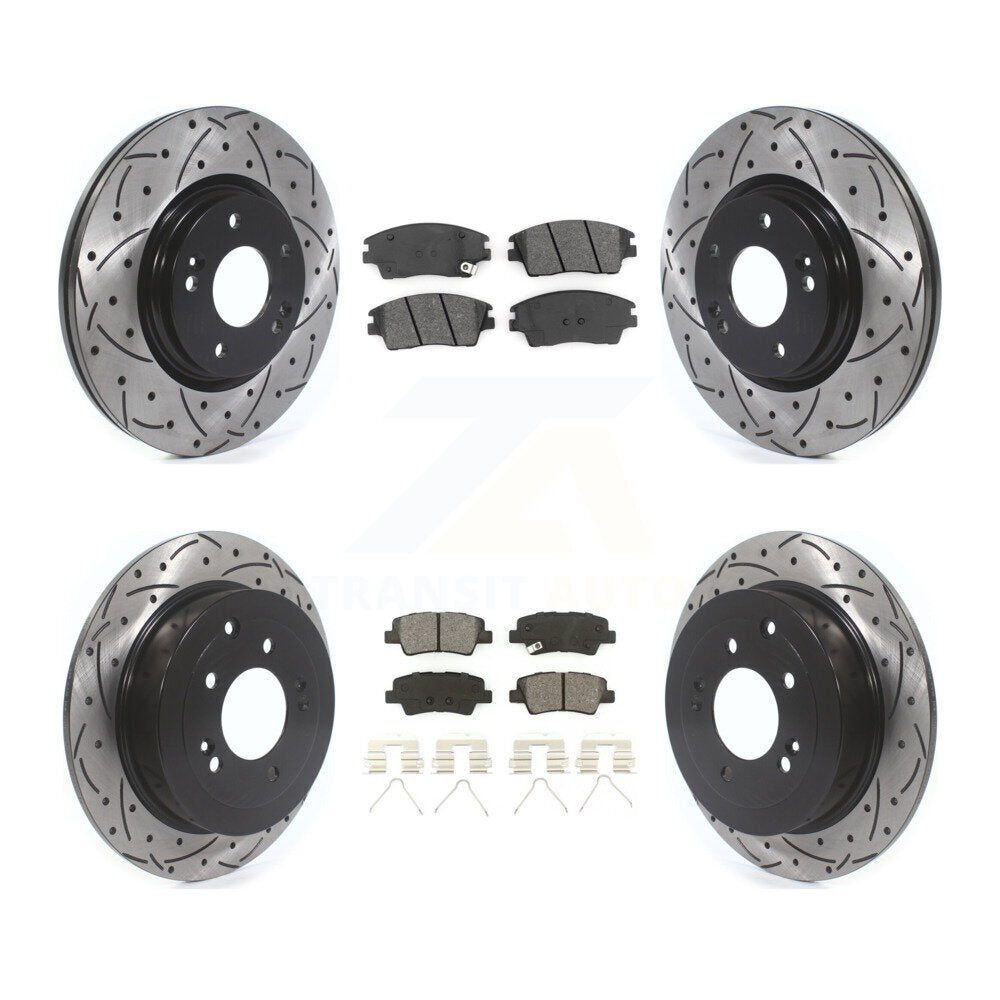 Transit Auto KDS-100779 Disc Brake Kit for 2016-2022 Hyundai Tucson, Kia Sportage - Front and Rear