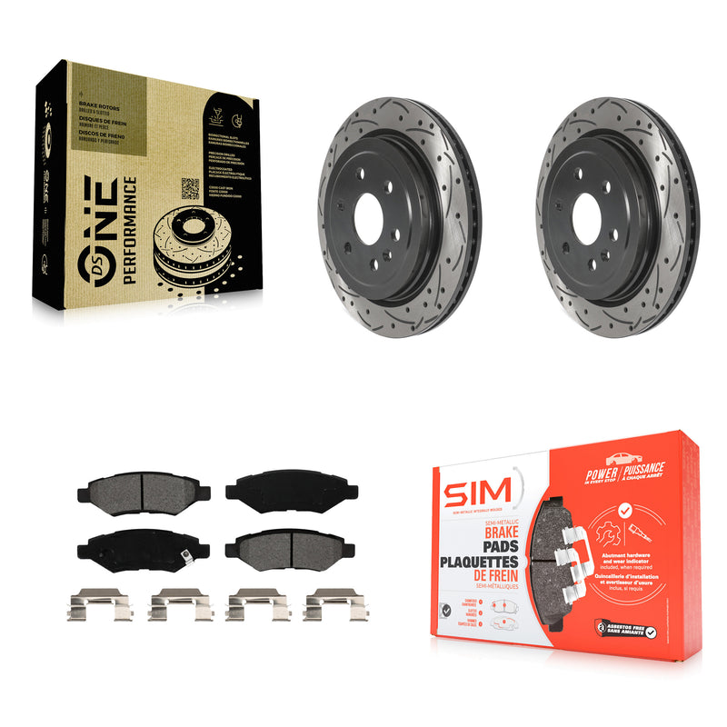 Transit Auto KDS-100781 Disc Brake Kit for 2010-2016 Saab 9-4X, Cadillac SRX - Rear