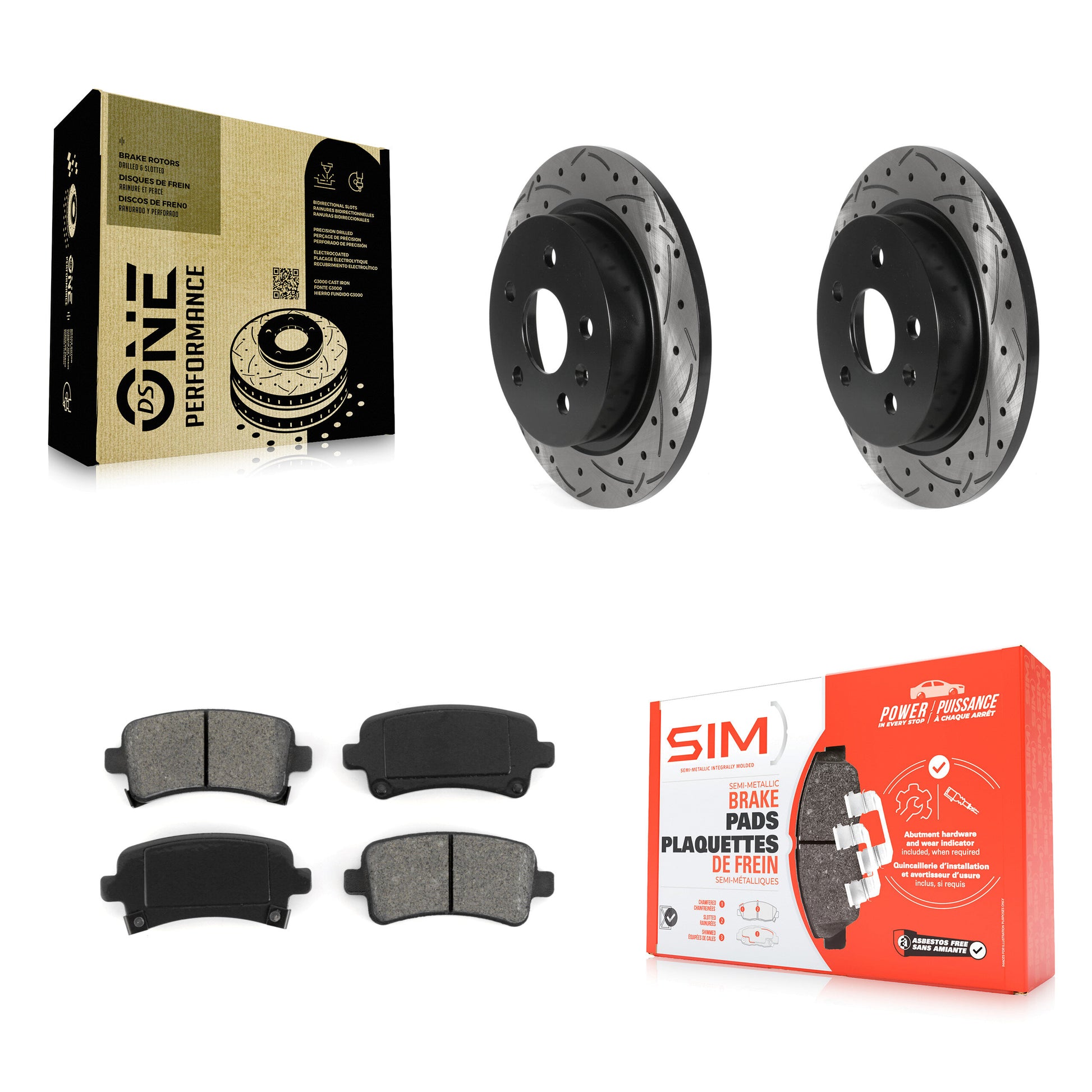 Transit Auto KDS-100782 Disc Brake Kit for 2011-2017 Chevrolet Malibu Limited, Chevrolet Malibu and More - Rear
