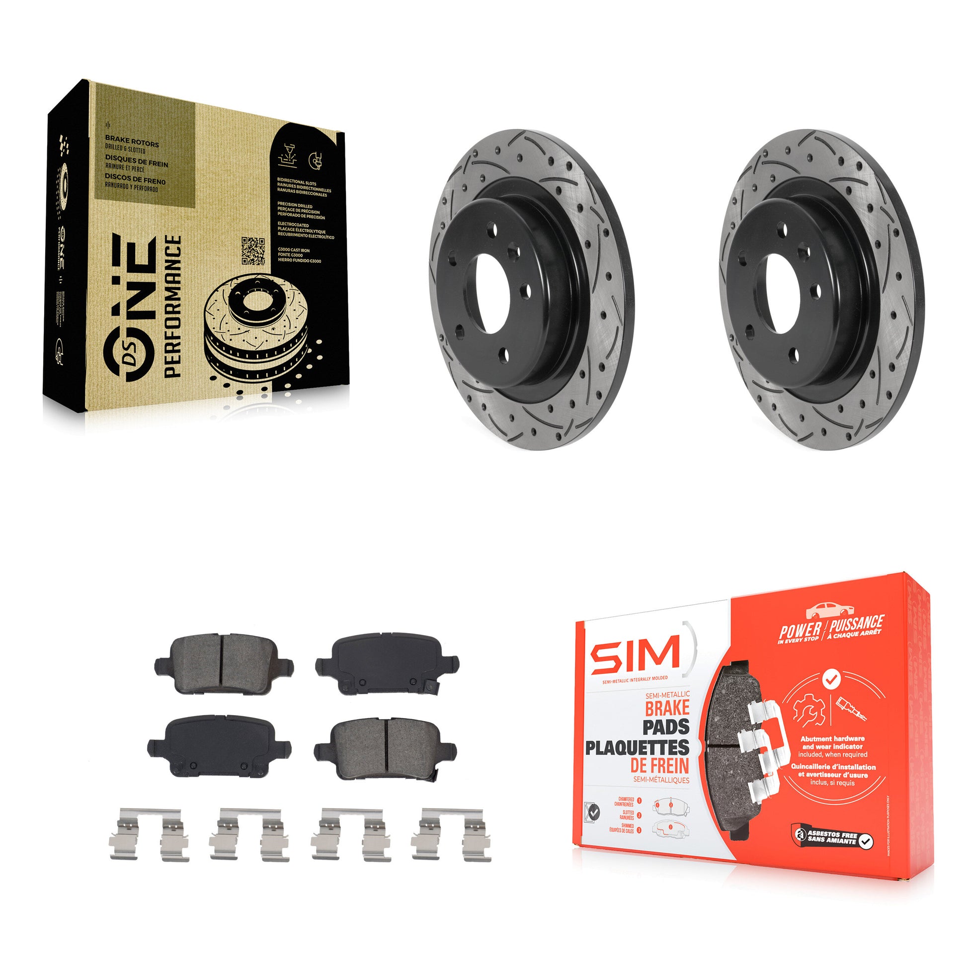 Transit Auto KDS-100783 Disc Brake Kit for 2016-2020 Buick Regal Sportback, Buick Regal TourX and More - Rear