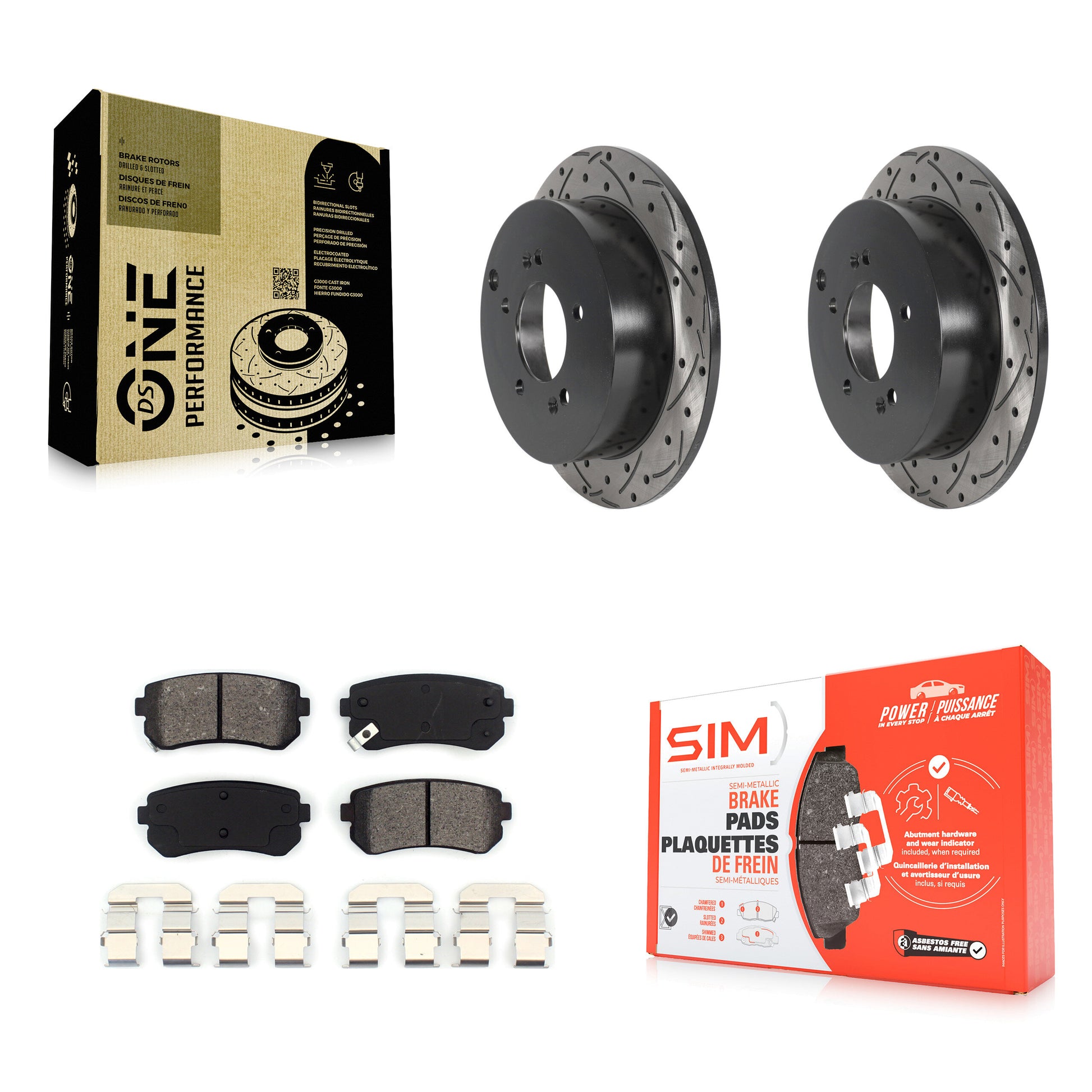 Transit Auto KDS-100791 Disc Brake Kit for 2010-2016 Kia Sportage, Hyundai Tucson - Rear