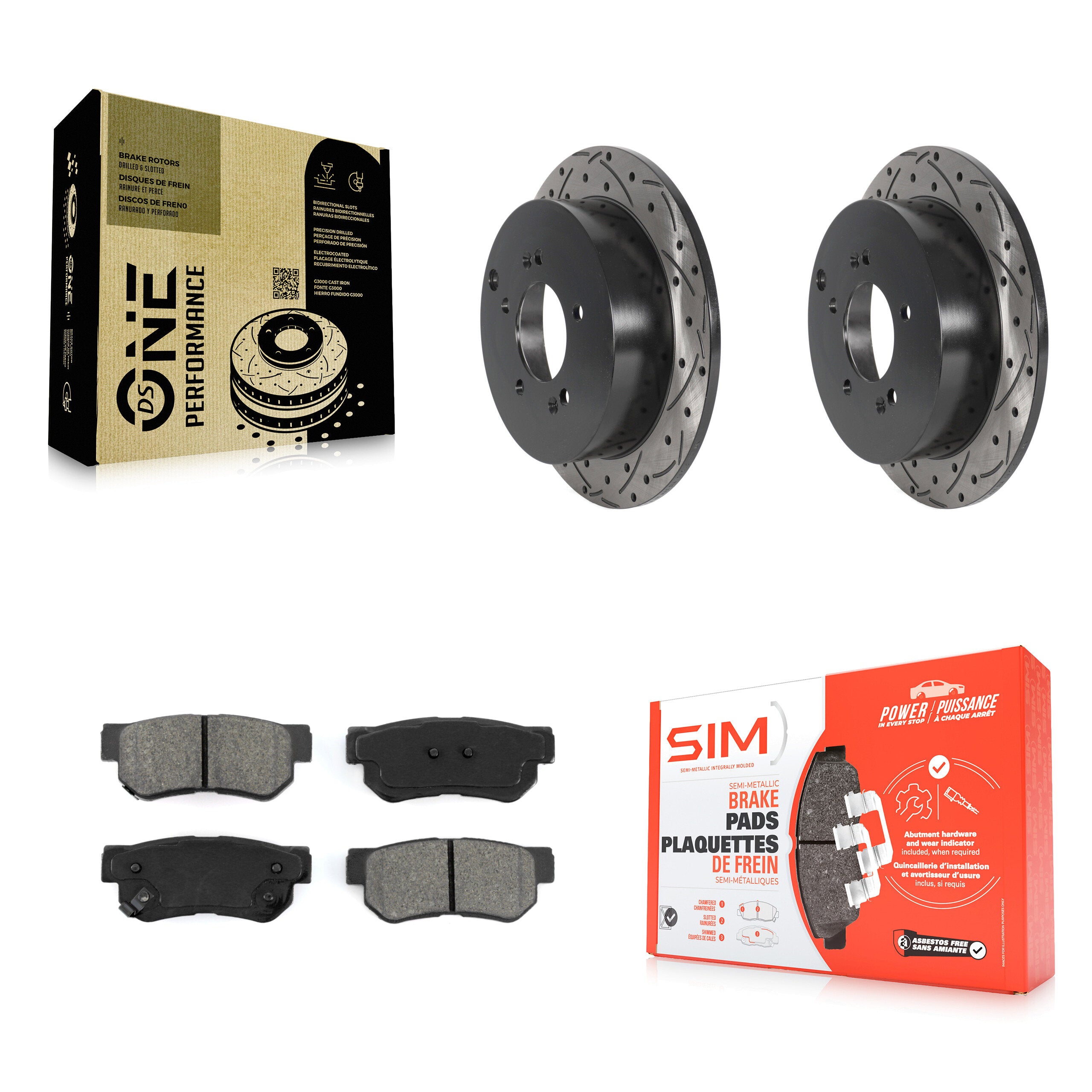 Transit Auto KDS-100792 Disc Brake Kit for 2001-2010 Hyundai Tucson, Kia Sportage, Hyundai Santa Fe - Rear
