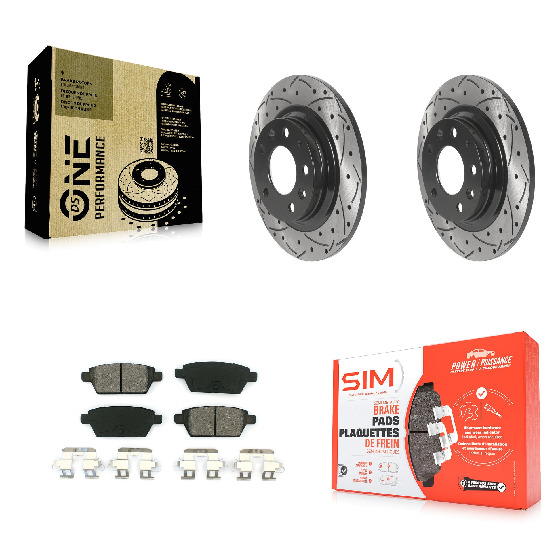Transit Auto KDS-100793 Disc Brake Kit for 2006-2013 Mazda 6, Lincoln MKZ and More - Rear