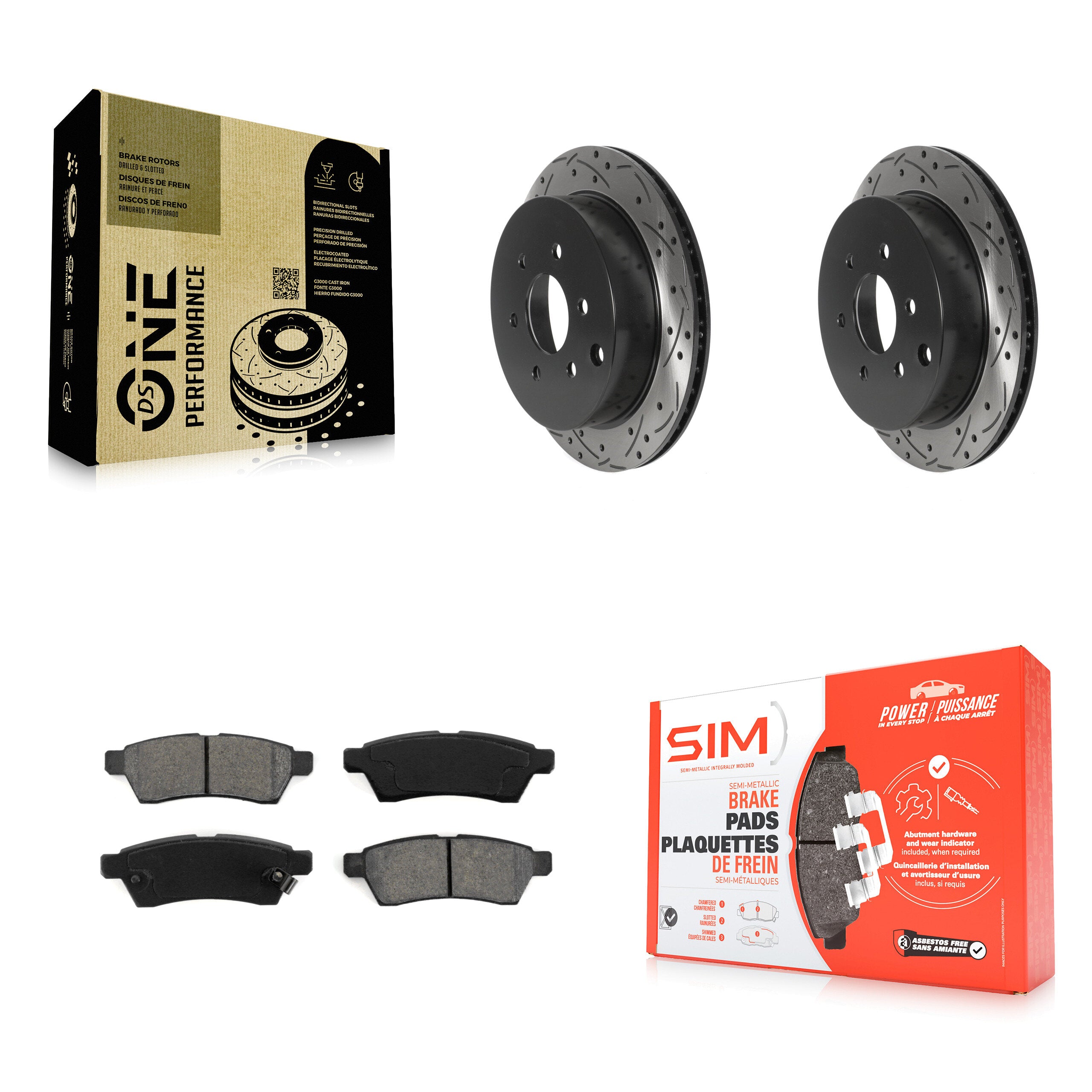Transit Auto KDS-100800 Disc Brake Kit for 2005-2023 Suzuki Equator, Nissan Xterra, Nissan Frontier - Rear