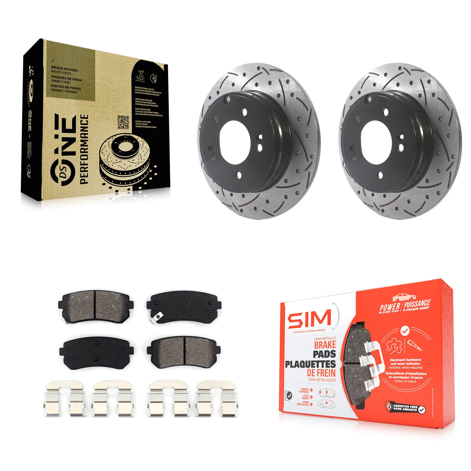 Transit Auto KDS-100802 Disc Brake Kit for 2014-2017 Hyundai Tucson, Hyundai Sonata, Kia Cadenza - Rear