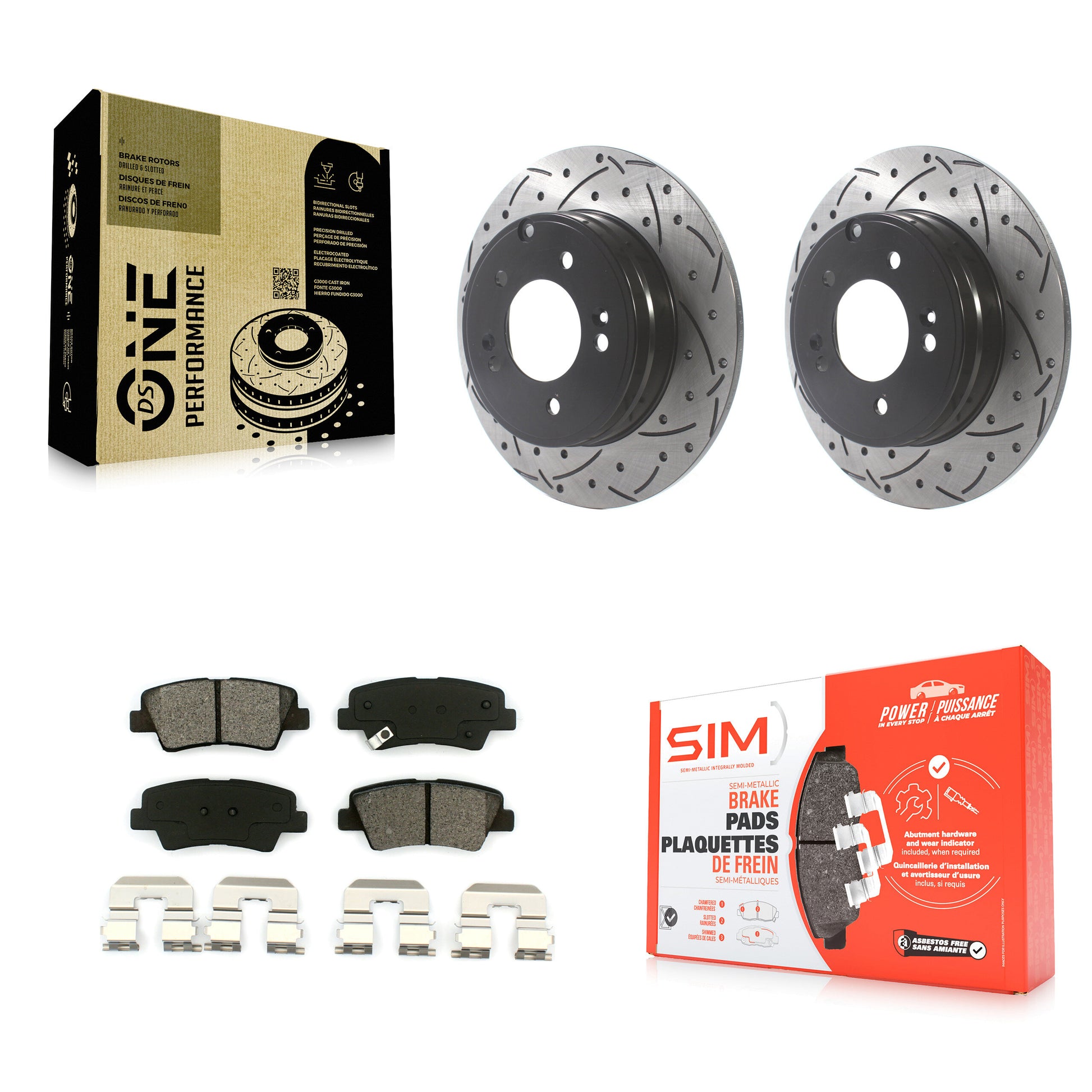Transit Auto KDS-100803 Disc Brake Kit for 2008-2017 Hyundai Azera, Kia Optima, Hyundai Sonata - Rear