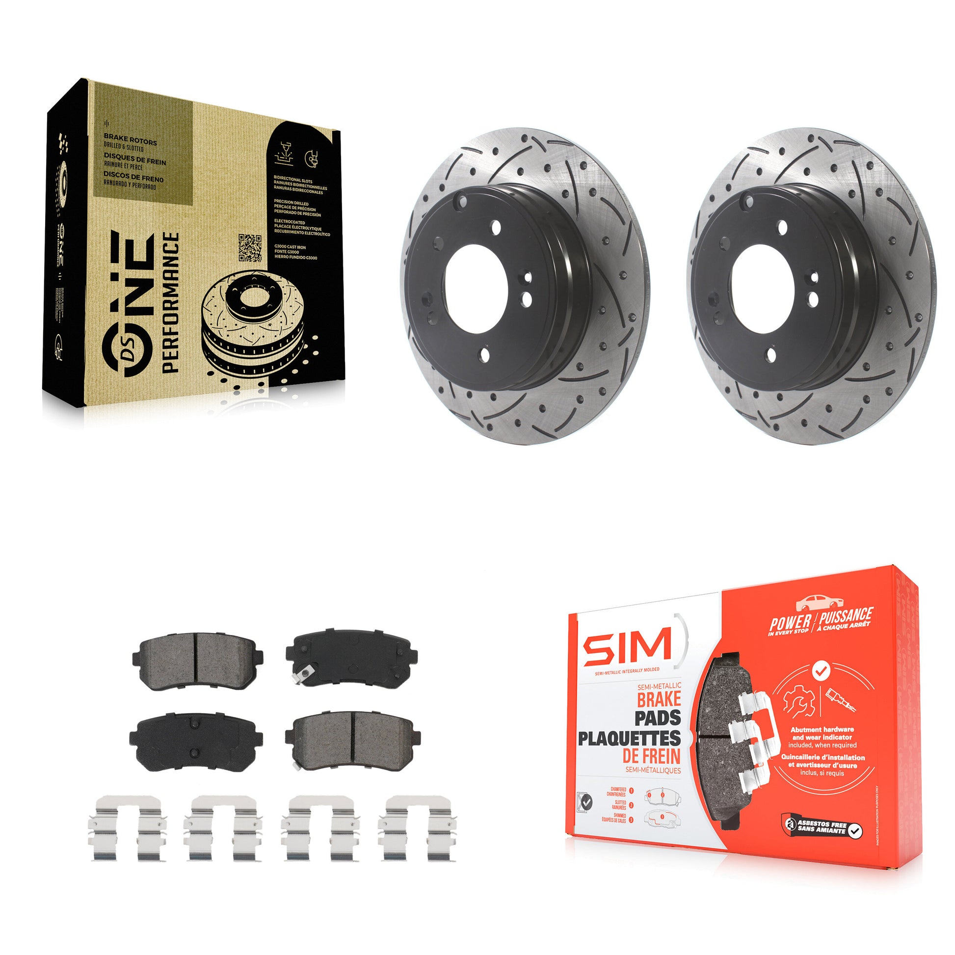 Transit Auto KDS-100804 Disc Brake Kit for 2016-2020 Hyundai Sonata, Kia Optima - Rear