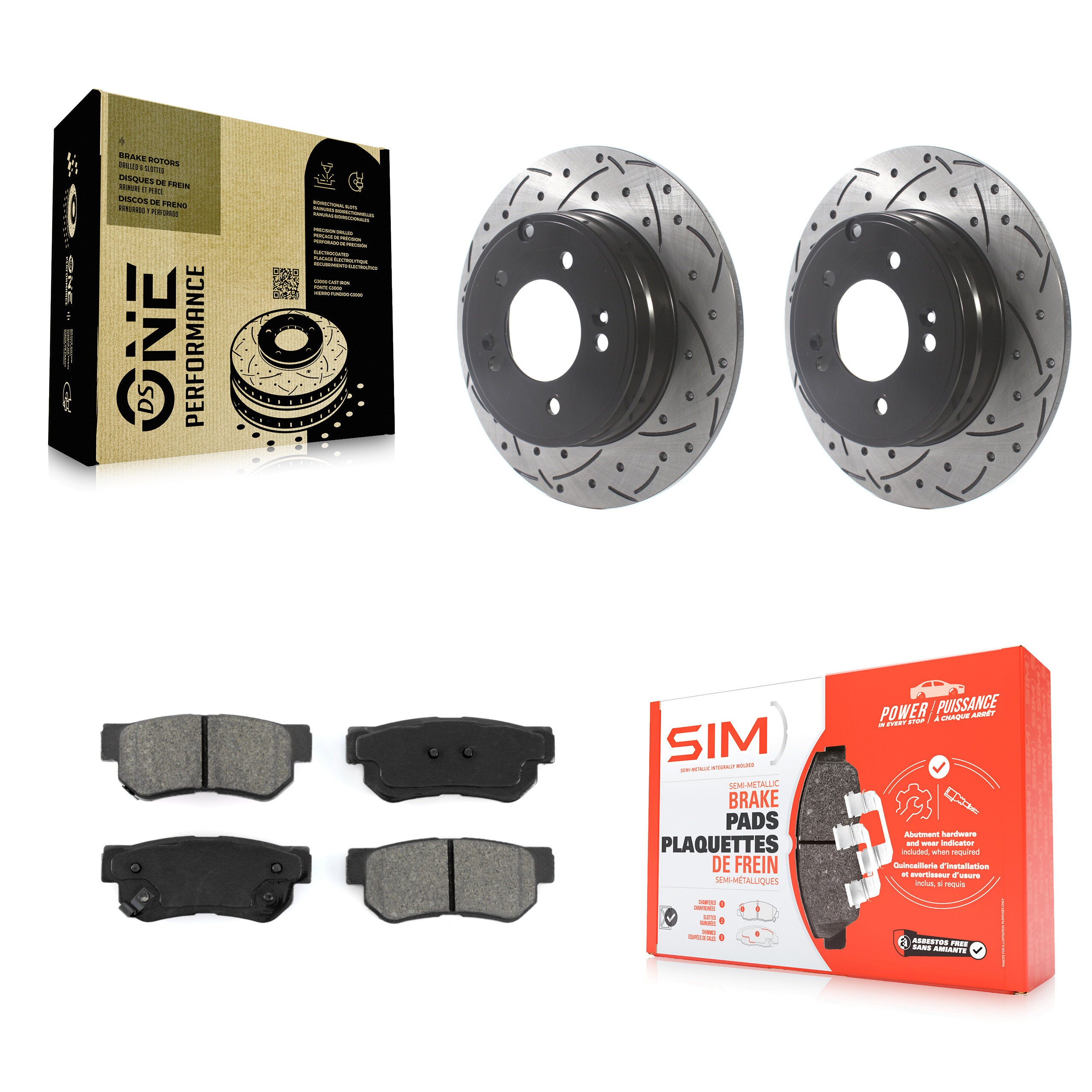 Transit Auto KDS-100805 Disc Brake Kit for 2006-2008 Hyundai Sonata - Rear