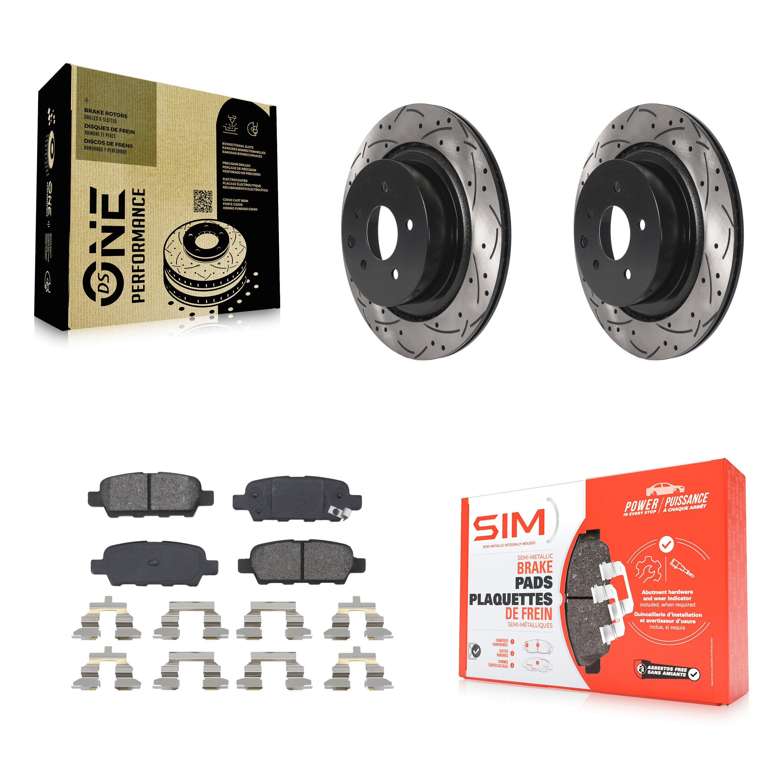 Transit Auto KDS-100806 Disc Brake Kit for 2007-2015 INFINITI Q60, INFINITI G35 - Rear
