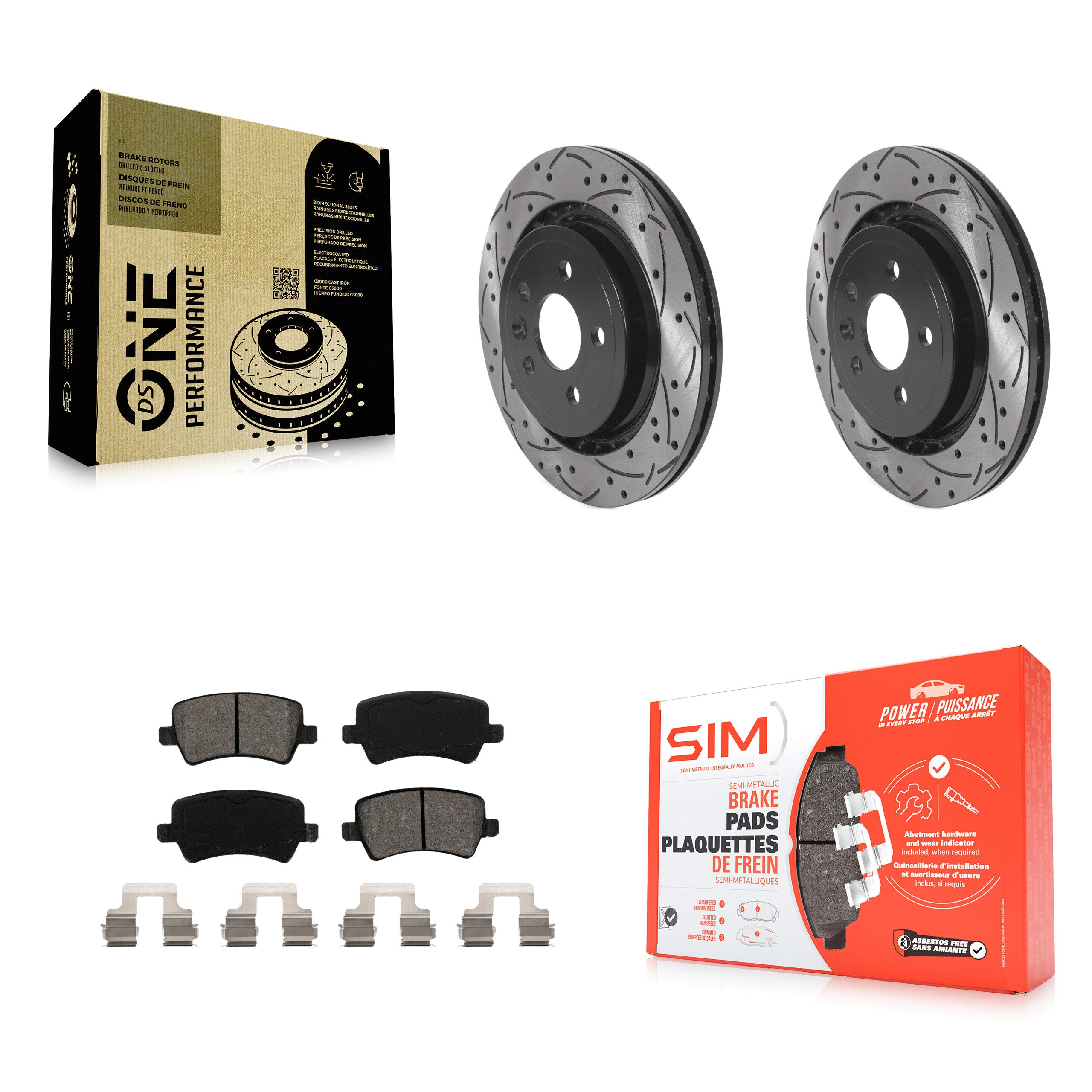 Transit Auto KDS-100809 Disc Brake Kit for 2007-2018 Volvo S60, Volvo V60 and More - Rear