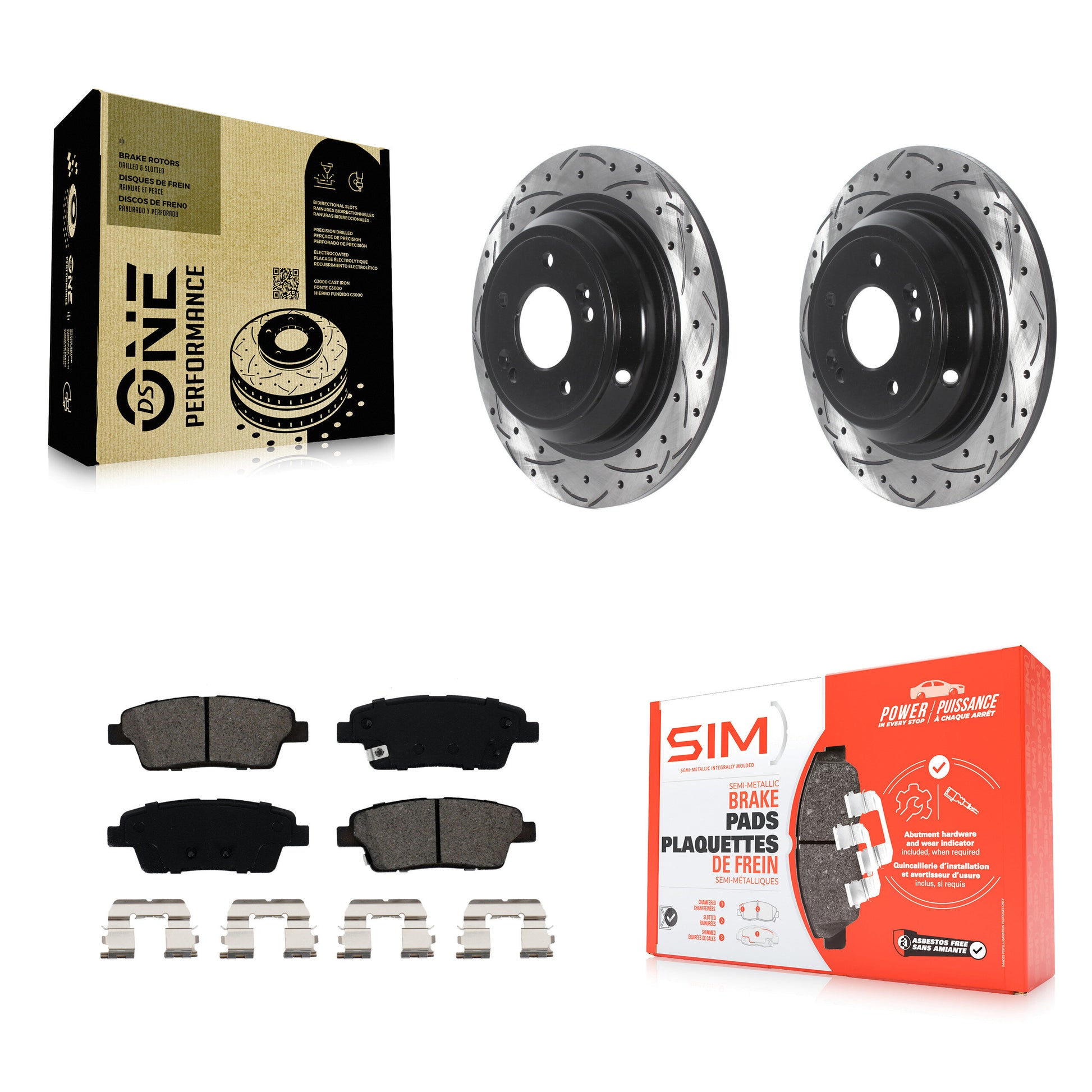 Transit Auto KDS-100811 Disc Brake Kit for 2010-2017 Genesis G80, Kia K900, Hyundai Genesis - Rear