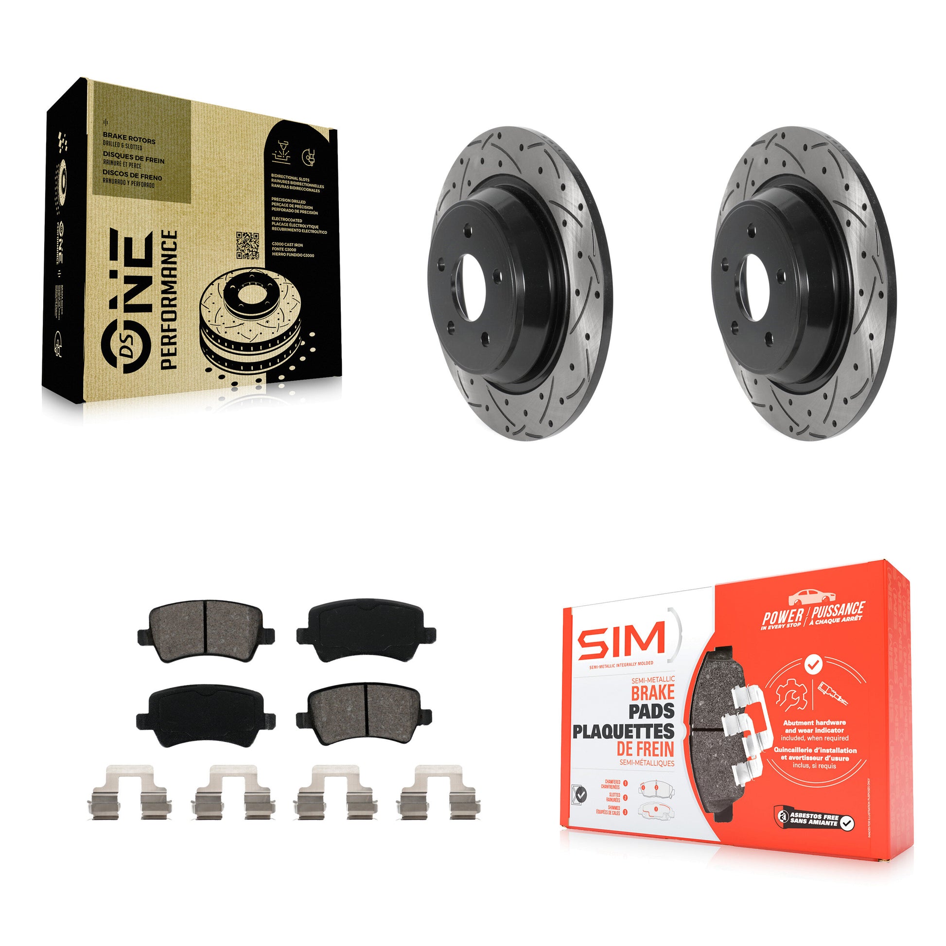 Transit Auto KDS-100816 Disc Brake Kit for 2012-2015 Land Rover Range Rover Evoque - Rear