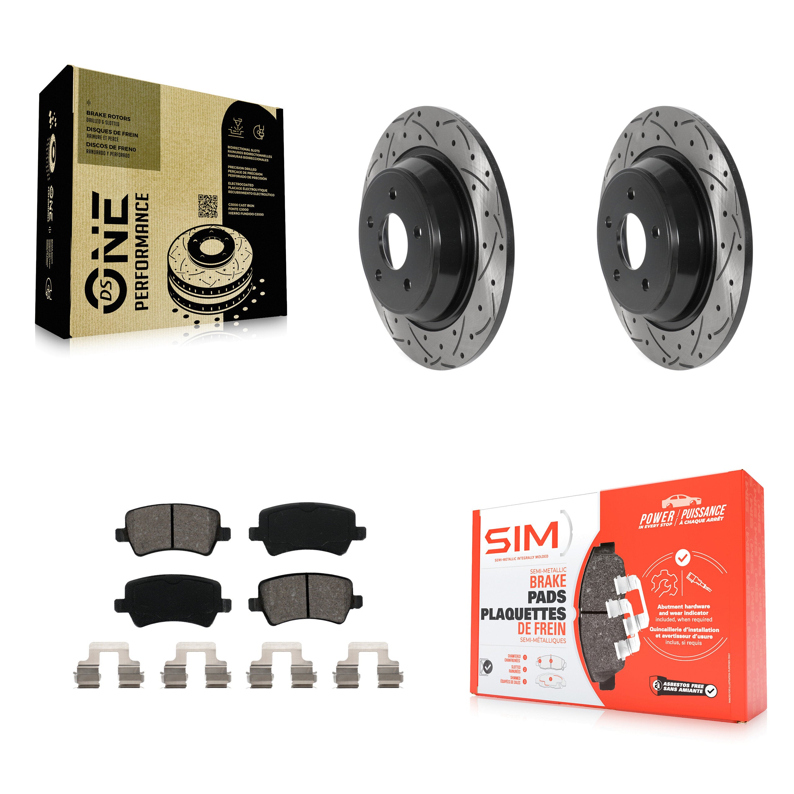 Transit Auto KDS-100816 Disc Brake Kit for 2012-2015 Land Rover Range Rover Evoque - Rear
