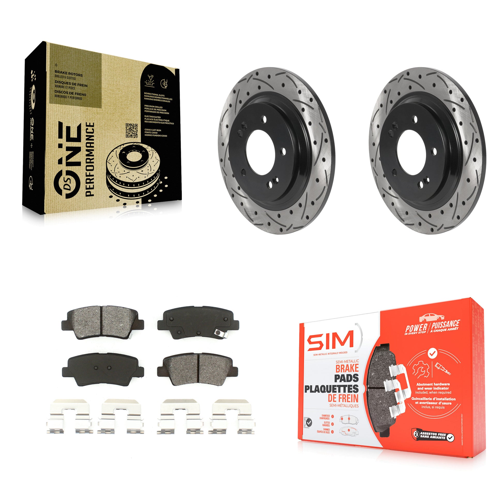 Transit Auto KDS-100822 Disc Brake Kit for 2013-2016 Kia Optima, Kia Soul EV and More - Rear
