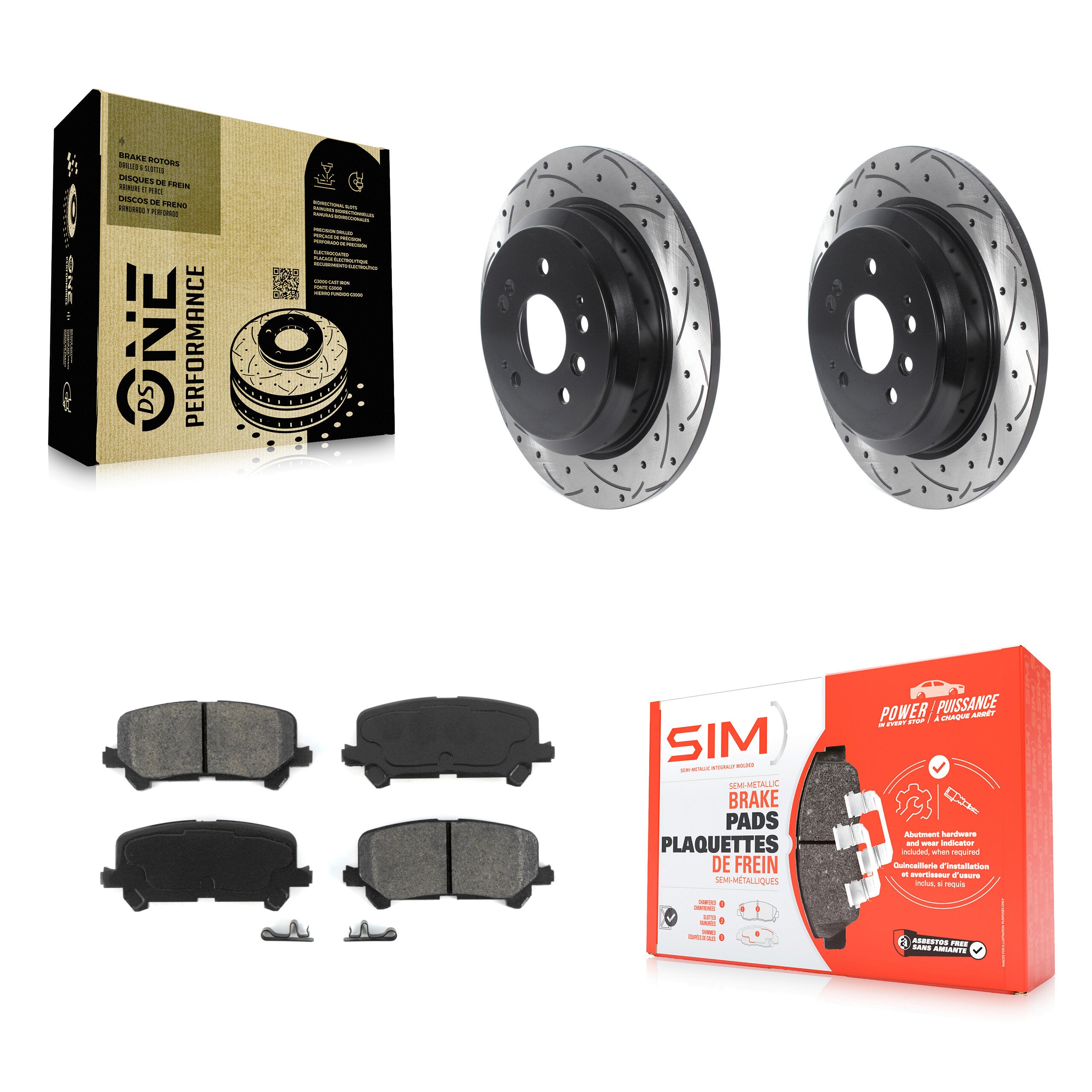 Transit Auto KDS-100830 Disc Brake Kit for 2016-2024 Honda Passport, Honda Ridgeline, Honda Pilot - Rear