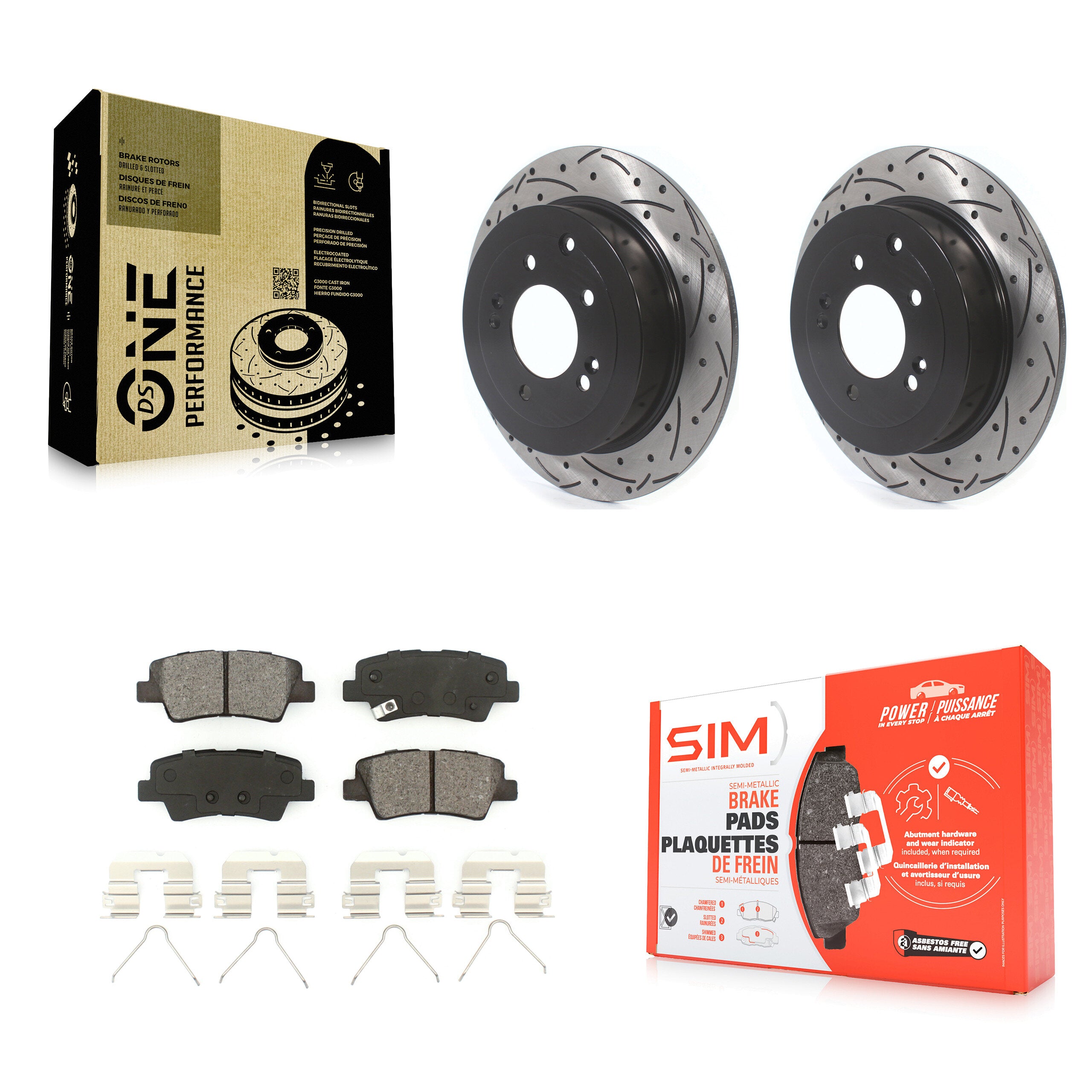 Transit Auto KDS-100831 Disc Brake Kit for 2016-2022 Hyundai Tucson, Kia Sportage - Rear