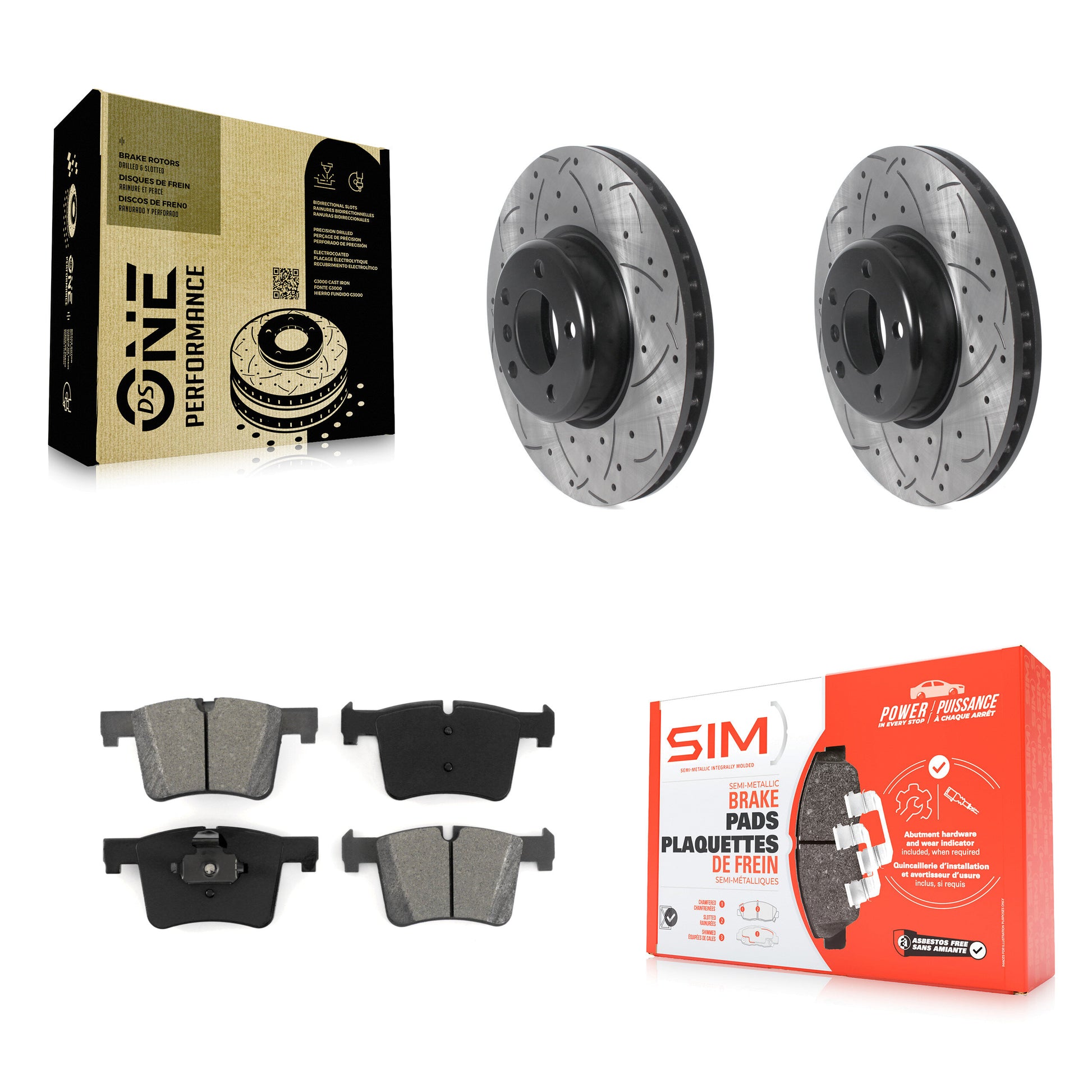 Transit Auto KDS-100845 Disc Brake Kit for 2013-2015 BMW 335i, BMW 335i GT xDrive, BMW 335i xDrive - Front