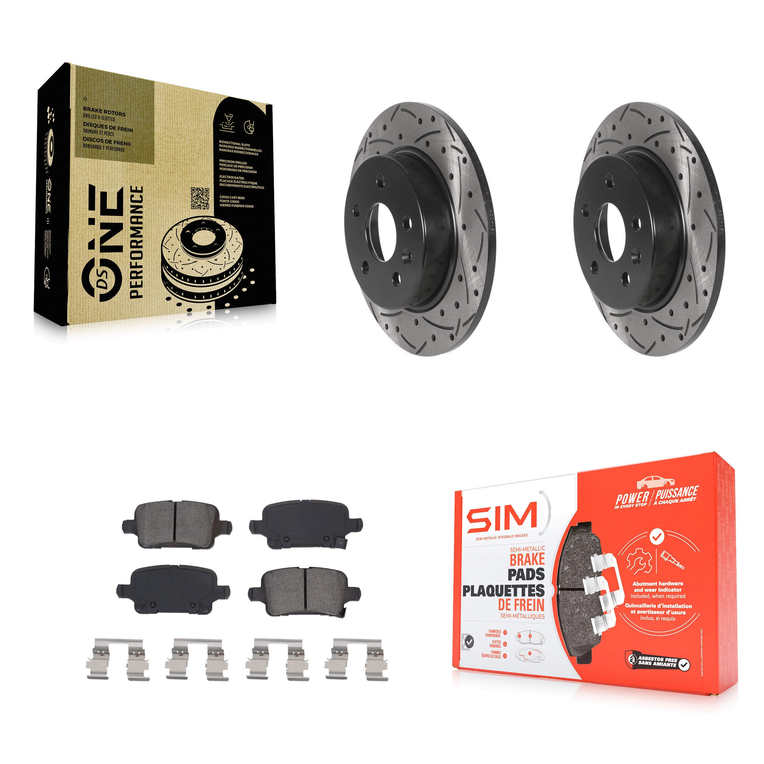 Transit Auto KDS-100850 Disc Brake Kit for 2016-2023 Chevrolet Bolt EUV, Chevrolet Bolt EV and More - Rear