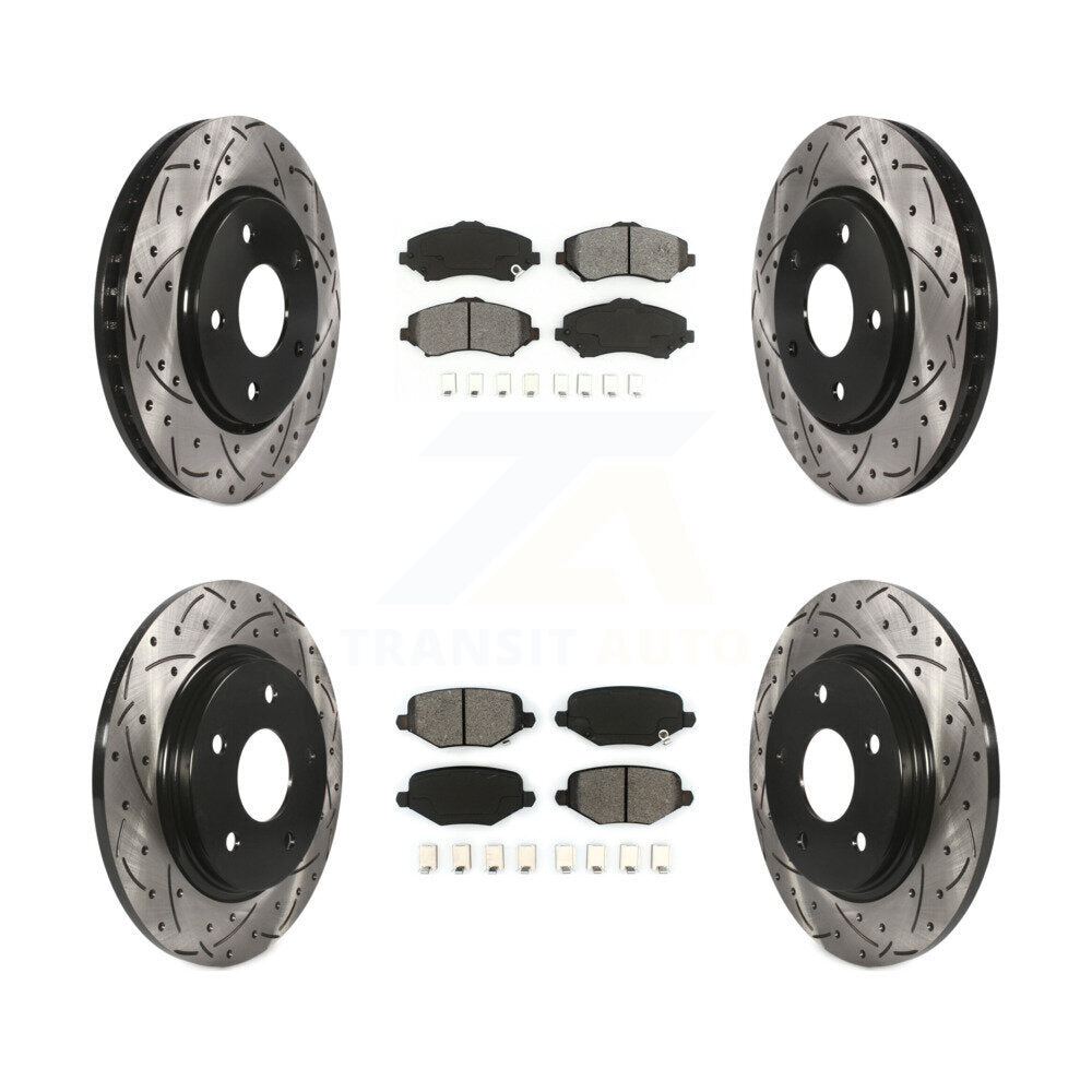Transit Auto KDS-100854 Disc Brake Kit for 2012-2016 Chrysler Town & Country, Dodge Grand Caravan and More - Front and Rear