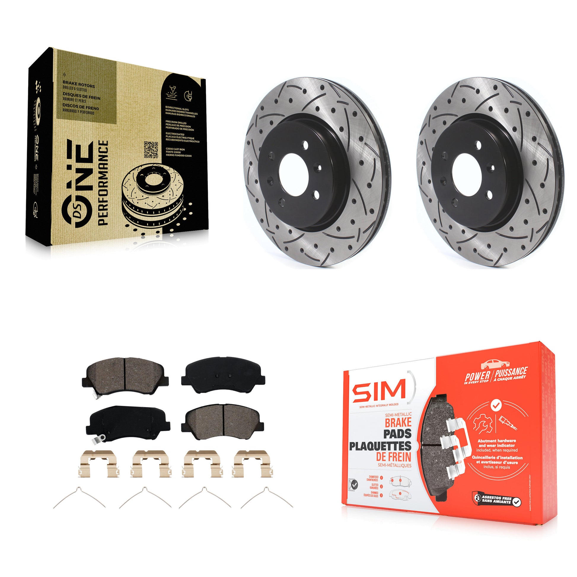 Transit Auto KDS-100860 Disc Brake Kit for 2018-2023 Kia Rio, Hyundai Accent - Front