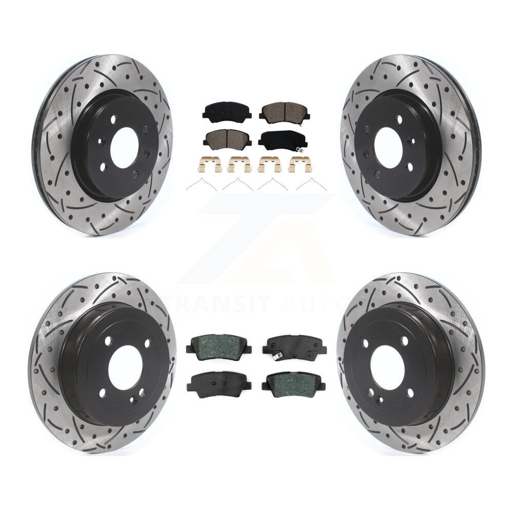 Transit Auto KDS-100863 Disc Brake Kit for 2018-2023 Kia Rio, Hyundai Accent - Front and Rear