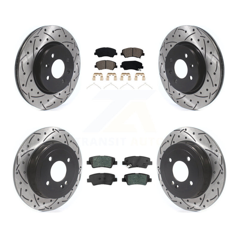 Transit Auto KDS-100863 Disc Brake Kit for 2018-2023 Kia Rio, Hyundai Accent - Front and Rear
