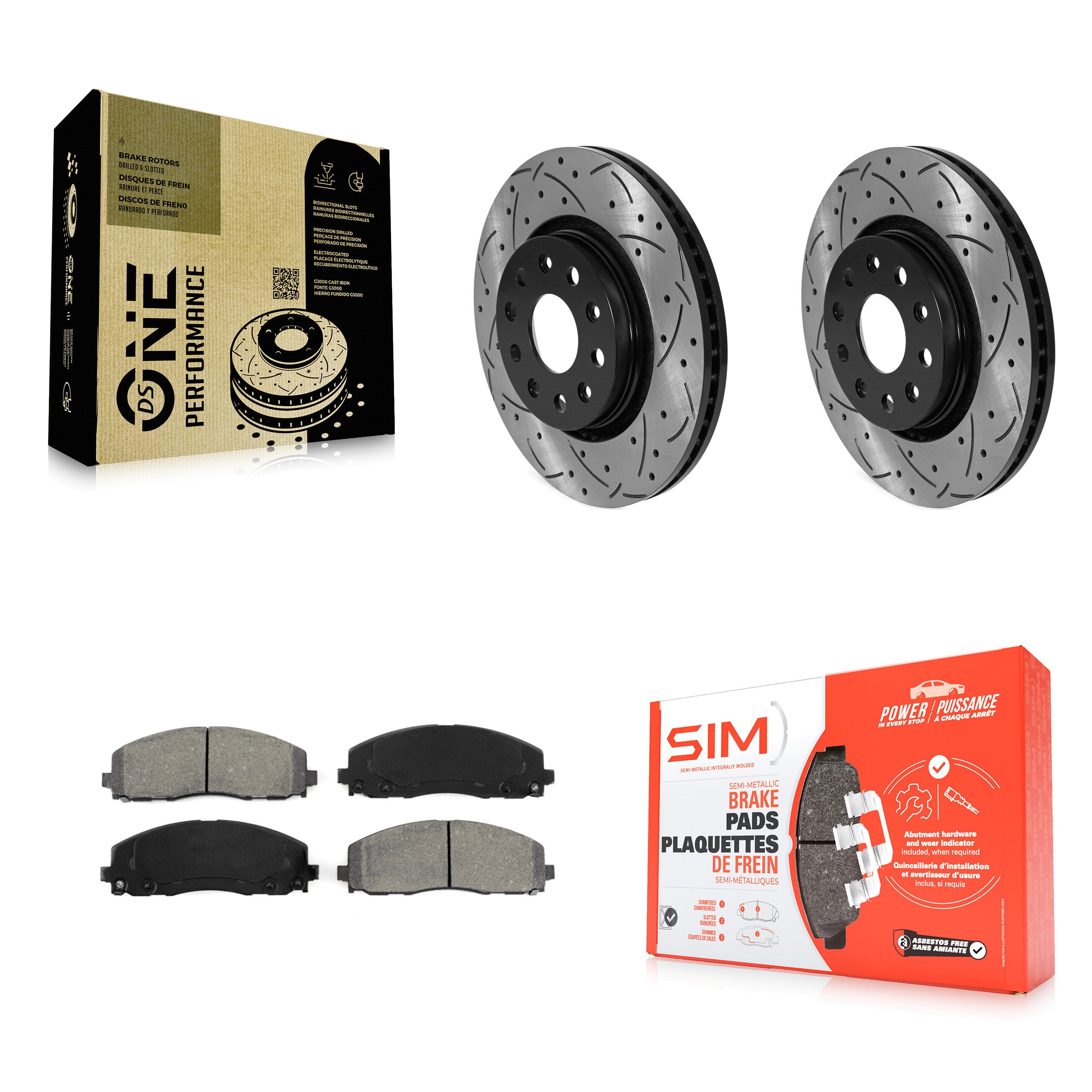 Transit Auto KDS-100865 Disc Brake Kit for 2018-2024 Jeep Wrangler, Jeep Gladiator - Front