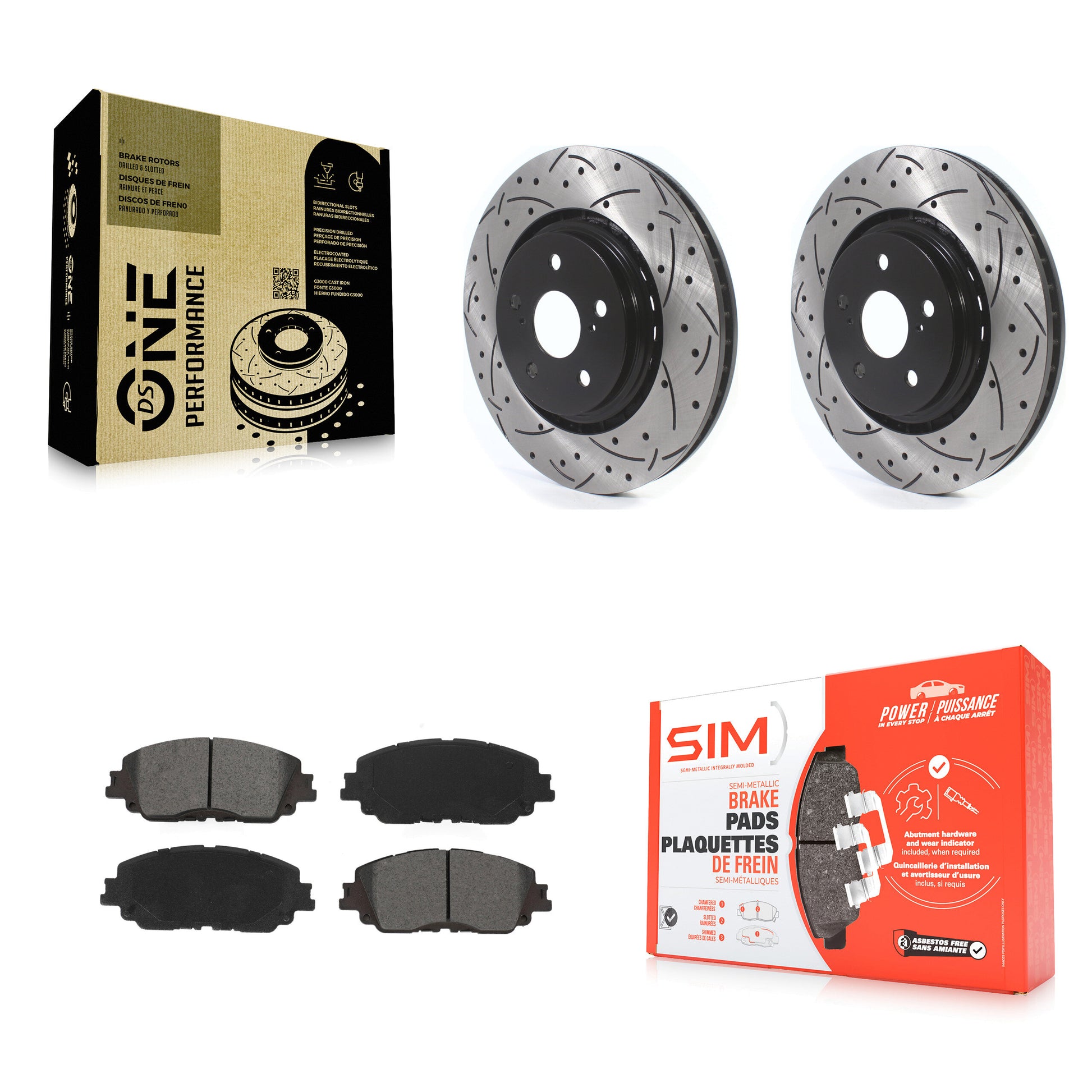 Transit Auto KDS-100868 Disc Brake Kit for 2020-2023 Toyota Camry - Front