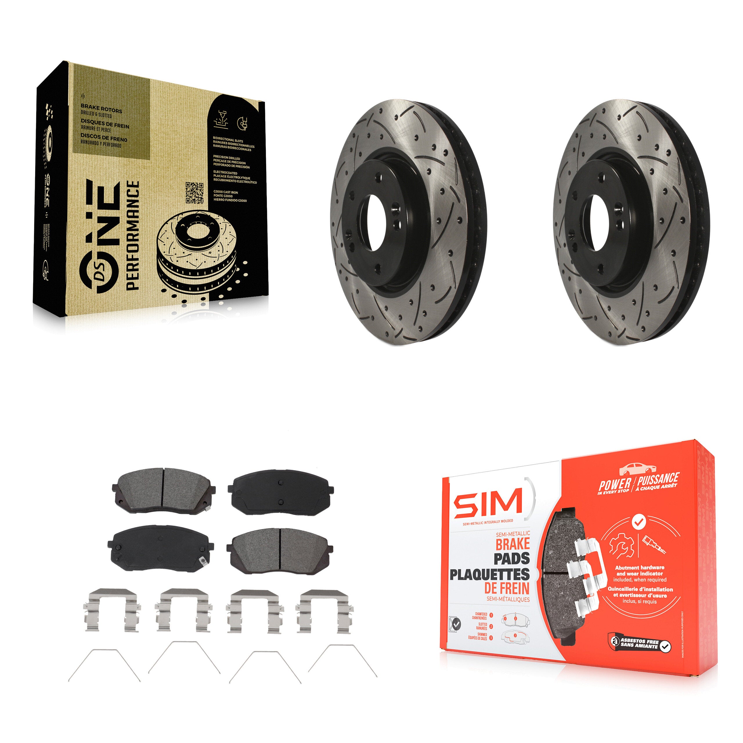 Transit Auto KDS-100870 Disc Brake Kit for 2017-2019 Kia Soul EV - Front