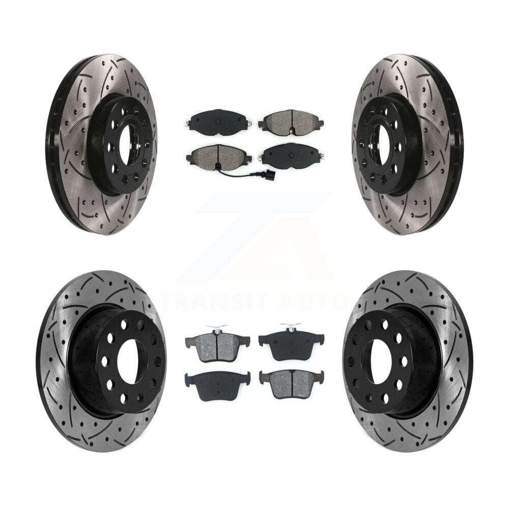 Transit Auto KDS-100871 Disc Brake Kit for 2019-2023 Volkswagen Taos, Volkswagen Jetta - Front and Rear