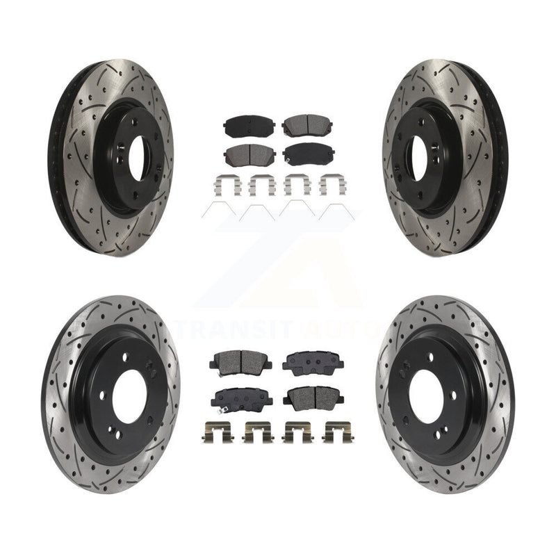 Transit Auto KDS-100876 Disc Brake Kit for 2017-2019 Kia Soul EV - Front and Rear