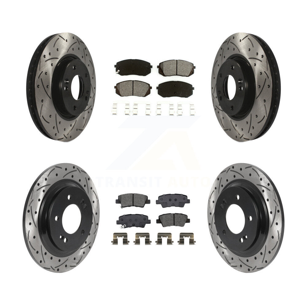 Transit Auto KDS-100878 Disc Brake Kit for 2016 Kia Soul EV - Front and Rear