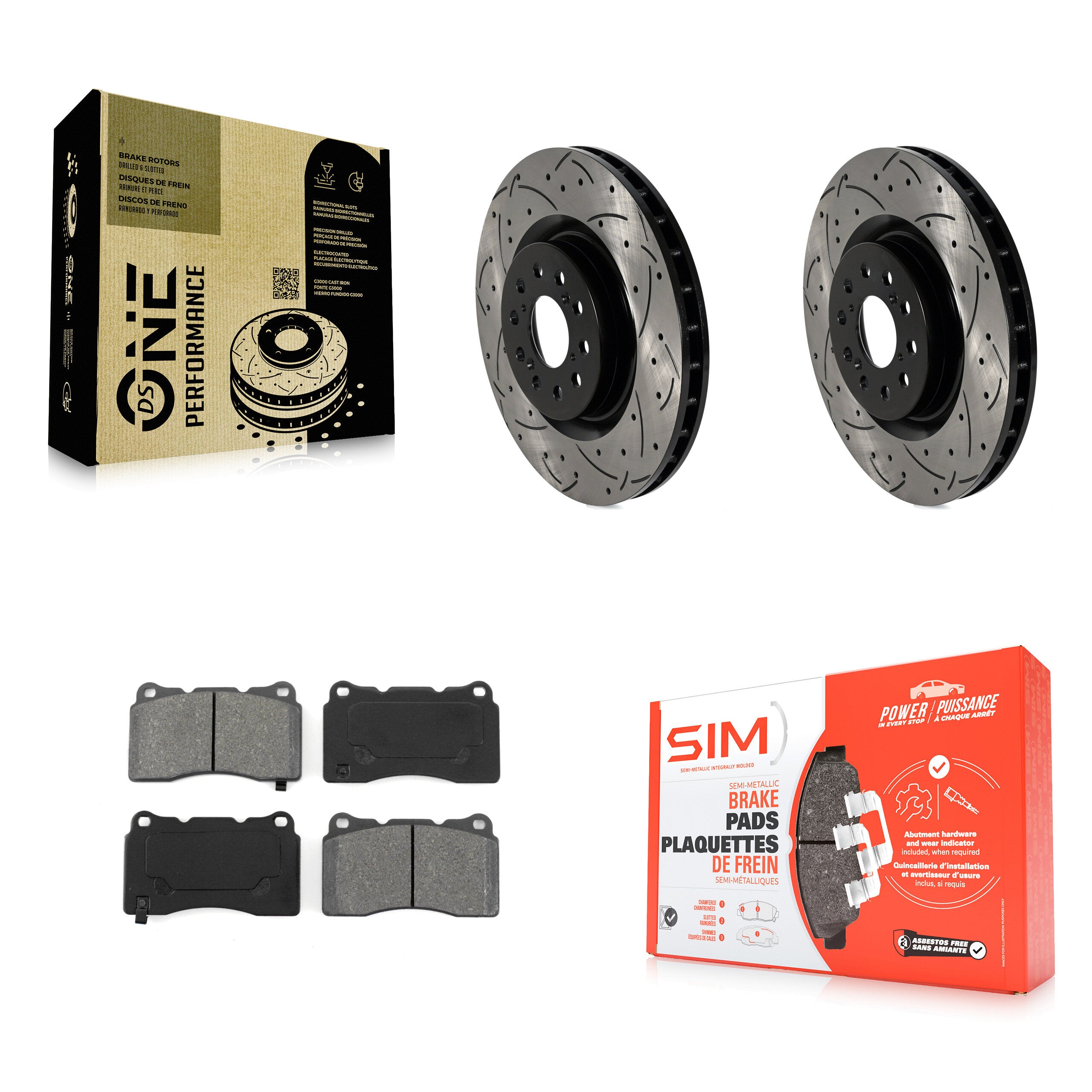 Transit Auto KDS-100885 Disc Brake Kit for 2017-2020 Honda Civic - Front