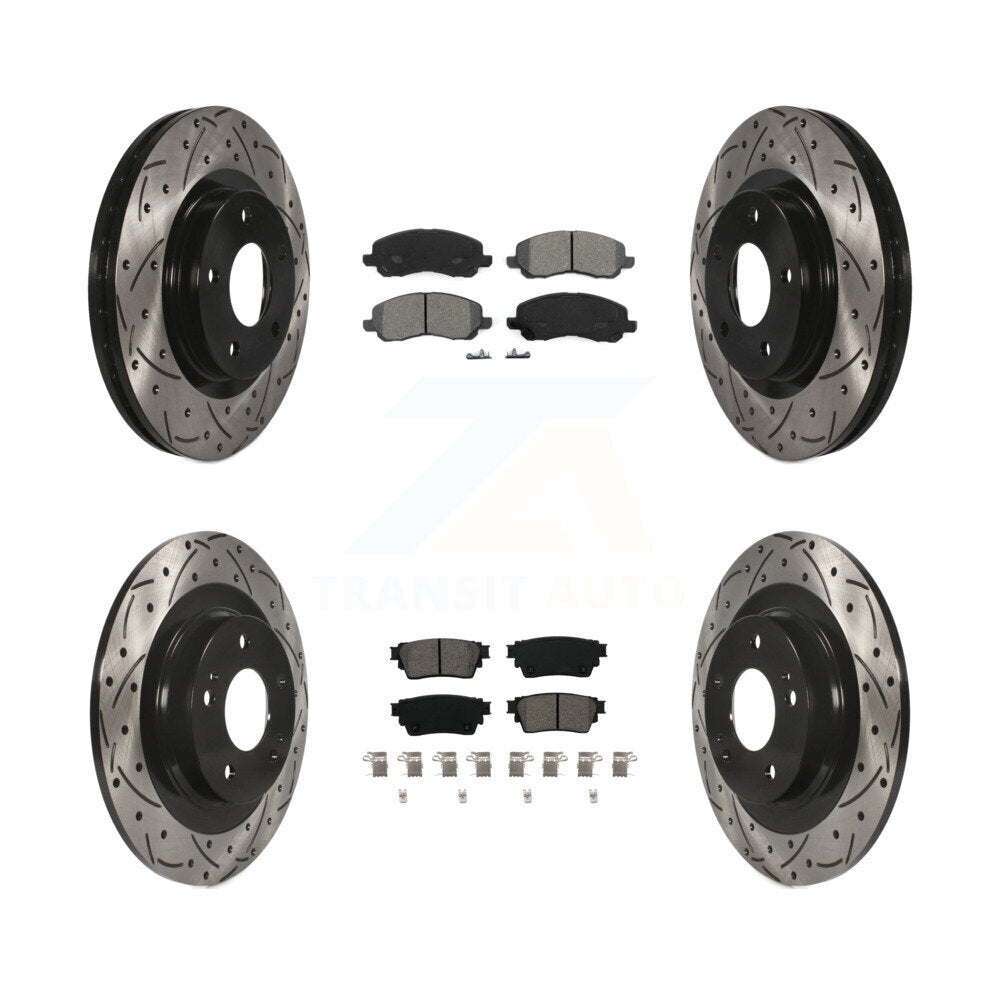 Transit Auto KDS-100886 Disc Brake Kit for 2017-2020 Mitsubishi Outlander - Front and Rear