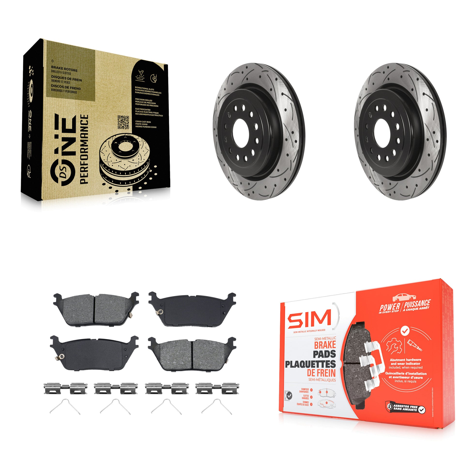 Transit Auto KDS-100887 Disc Brake Kit for 2019-2024 Ram 1500 - Rear